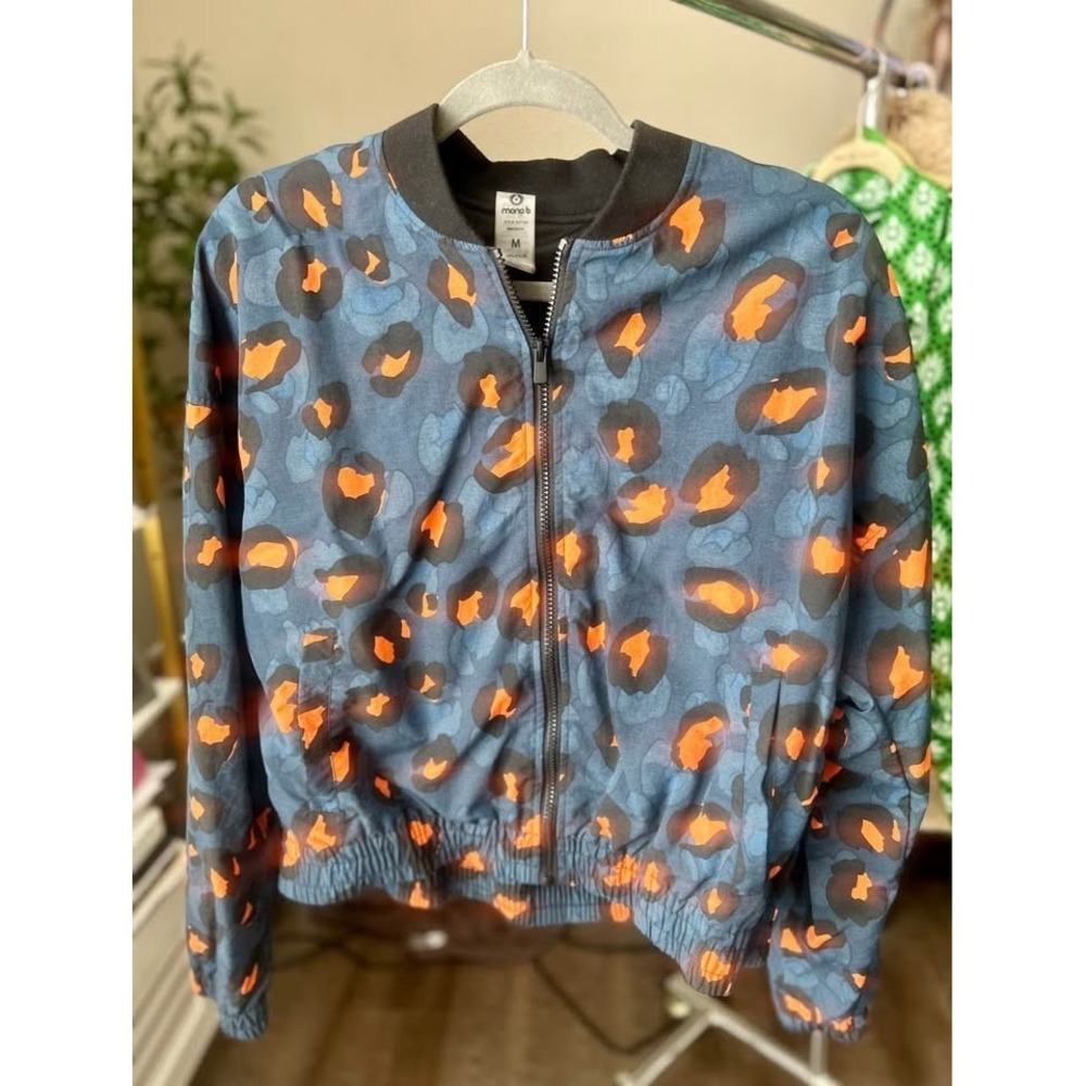 blue and orange bomber womens jacket size Medium